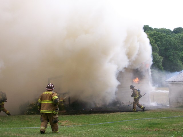 Local Alarm 2-15, house fire, fully involved, 07-03-2007